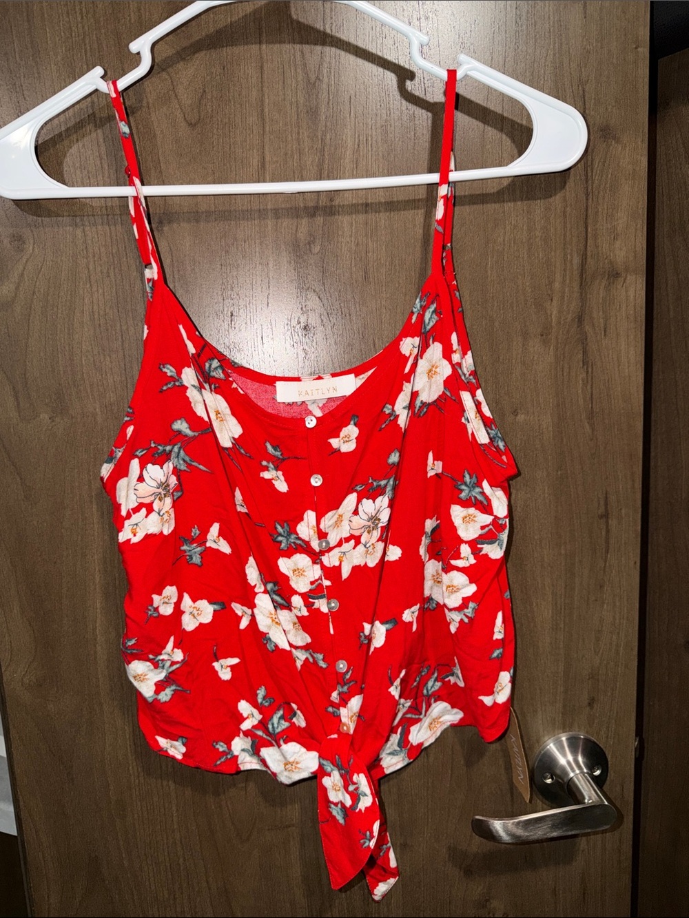 BNWT Kaitlyn Red Floral Tie-Front Cami Retail 22.90